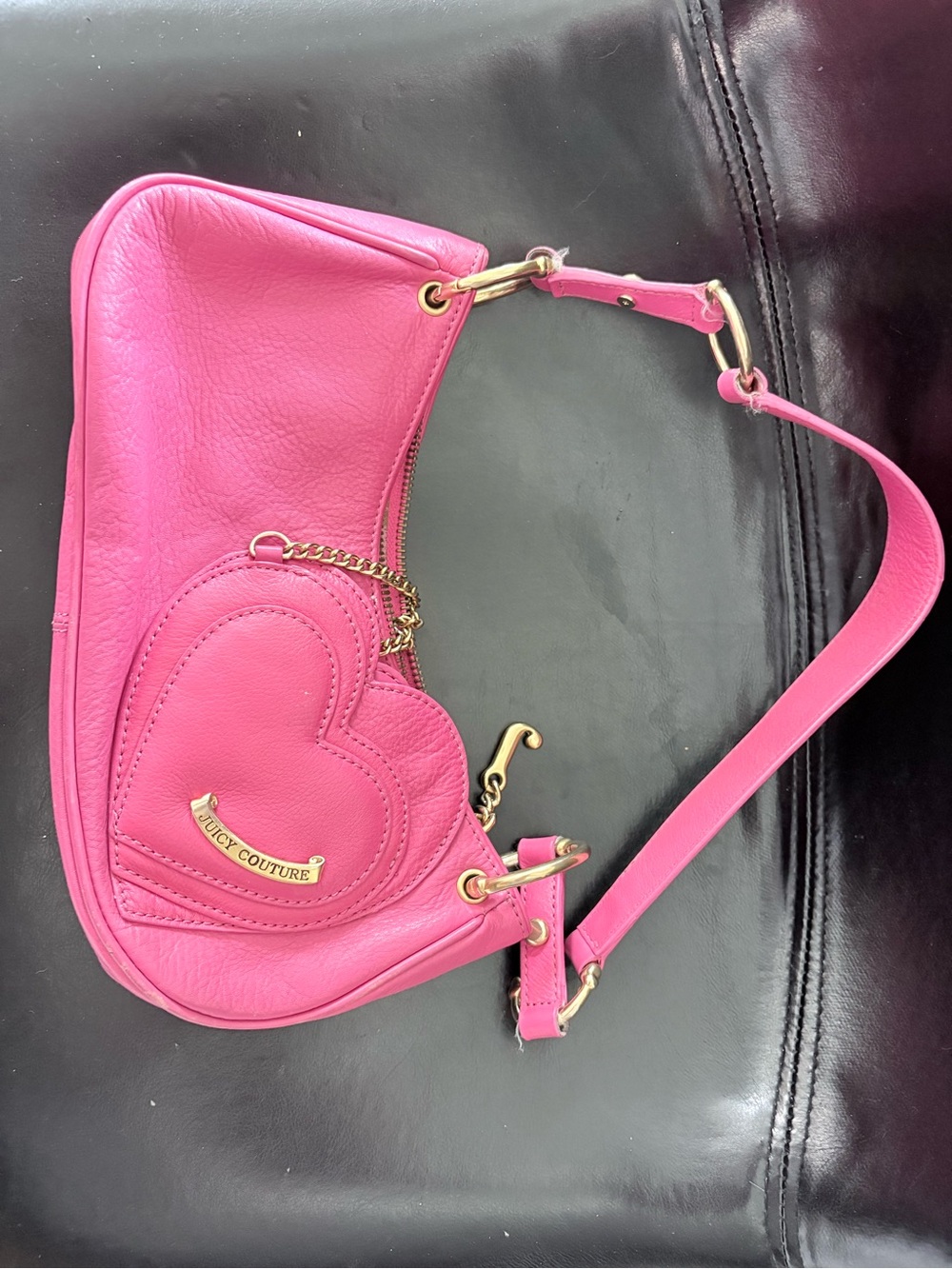 Vintage Juicy Couture Pink Heart Shoulder Bag